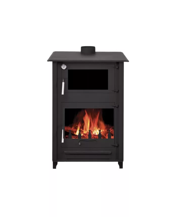 POÊLE À BOIS AVEC FOUR ROSA 13KW | BÛCHES 50CM