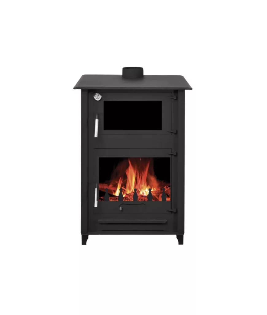 POÊLE À BOIS AVEC FOUR ROSA 13KW | BÛCHES 50CM